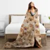 Pomeranian Blanket Pet Dog Picnic Flannel Throw Blanket Soft Durable Bedroom Design Bedspread Birthday Present 3