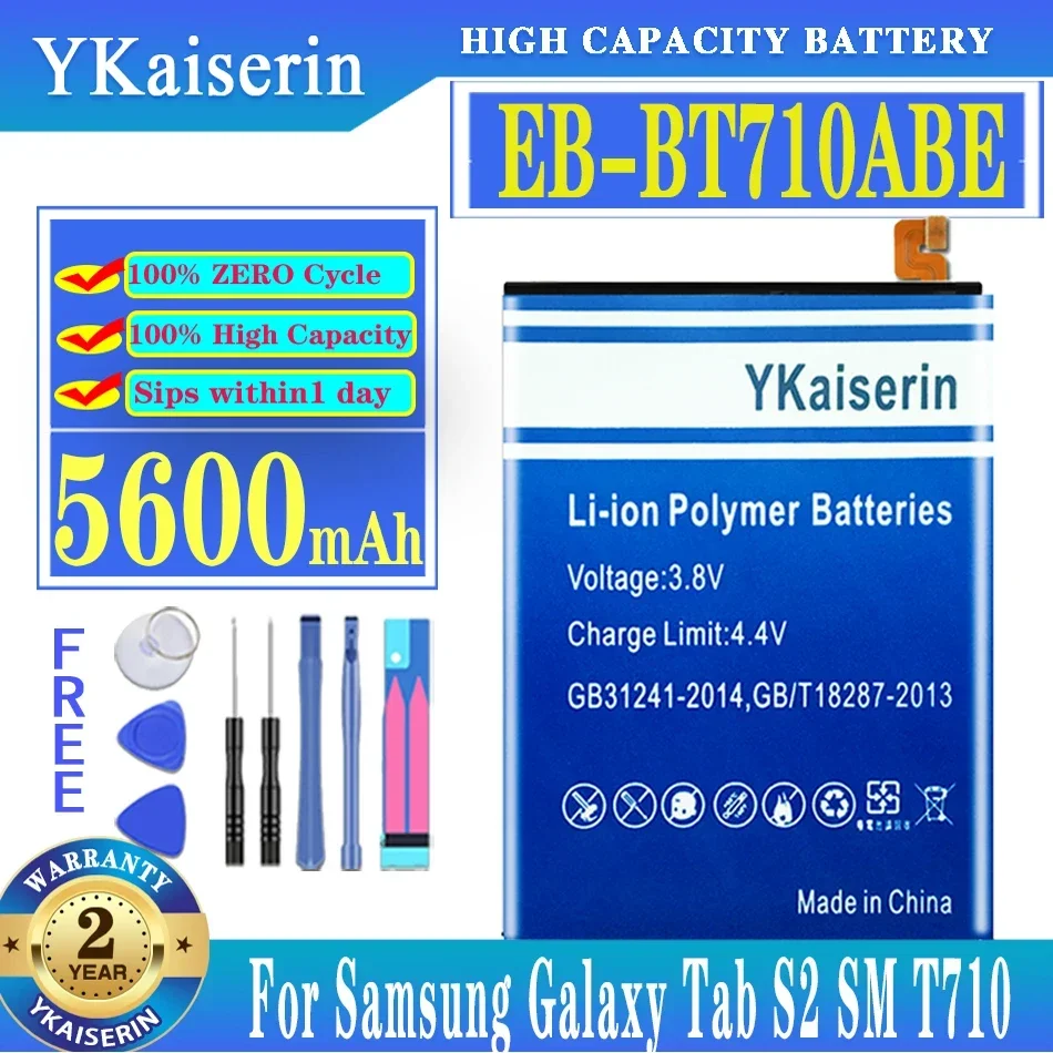 Ykaiserin Eb-Bt710Abe 5600Mah Batteria Di Ricambio Per Samsung Galaxy Tab S2 Sm T710 T715 T715C Nuova Batteria + Traccia No