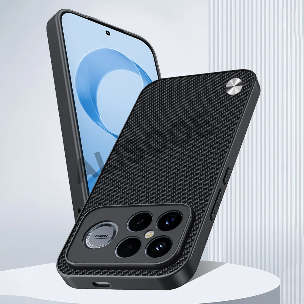 Fashion Fiber Texture PU-Leather & Plastic Protective Case Cover