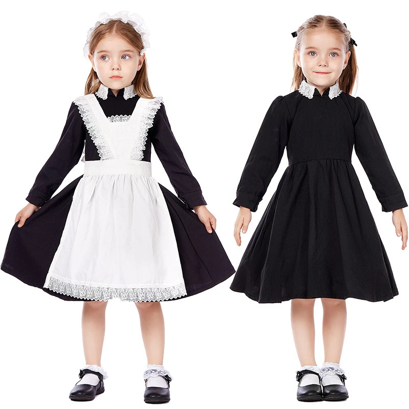 

Halloween Cosplay Anime Game Stage Play Costume British Style Stand Collar Suit Children Maid Cute Short Skirt Everyday