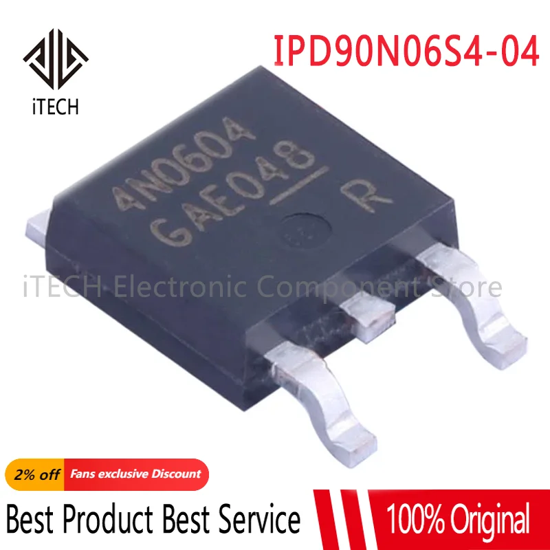 

10PCS/LOT NWE 4N0604 IPD90N06S4-04 TO-252 60V 90A SMD Transistor