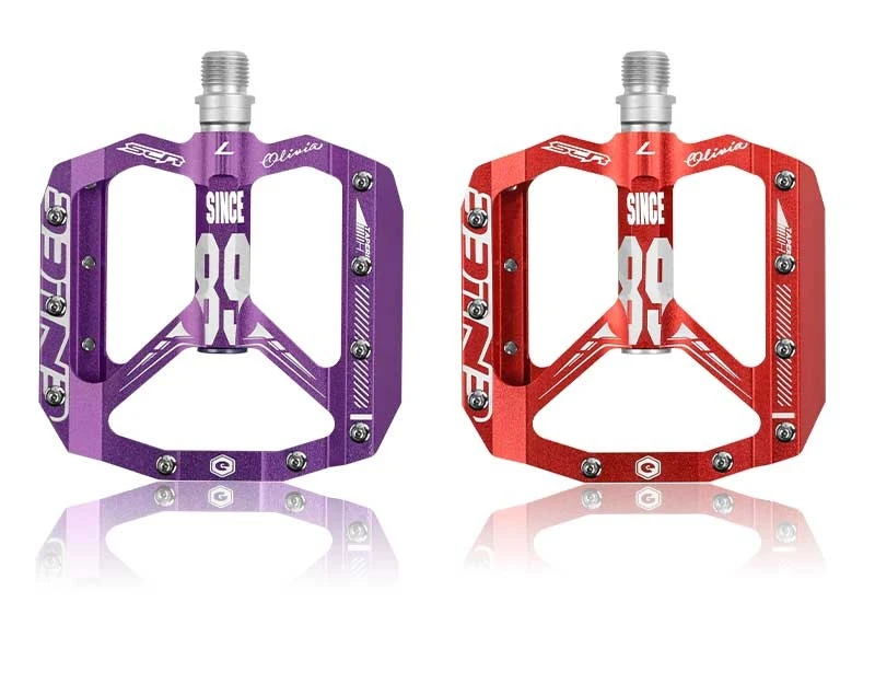 ENLEE Ultralight Bicycle Pedal All CNC MTB DH XC Mountain Bike Pedal L7U Material+DU Bearing Aluminum Pedals Bike Accessories