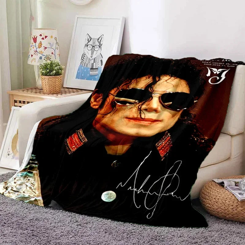 MJ King of Pop Michael Jackson Soft Flannel Blanket for Beds Bedroom Sofa Picnic,Throw Blanket for Cover Outdoors Leisure Gift