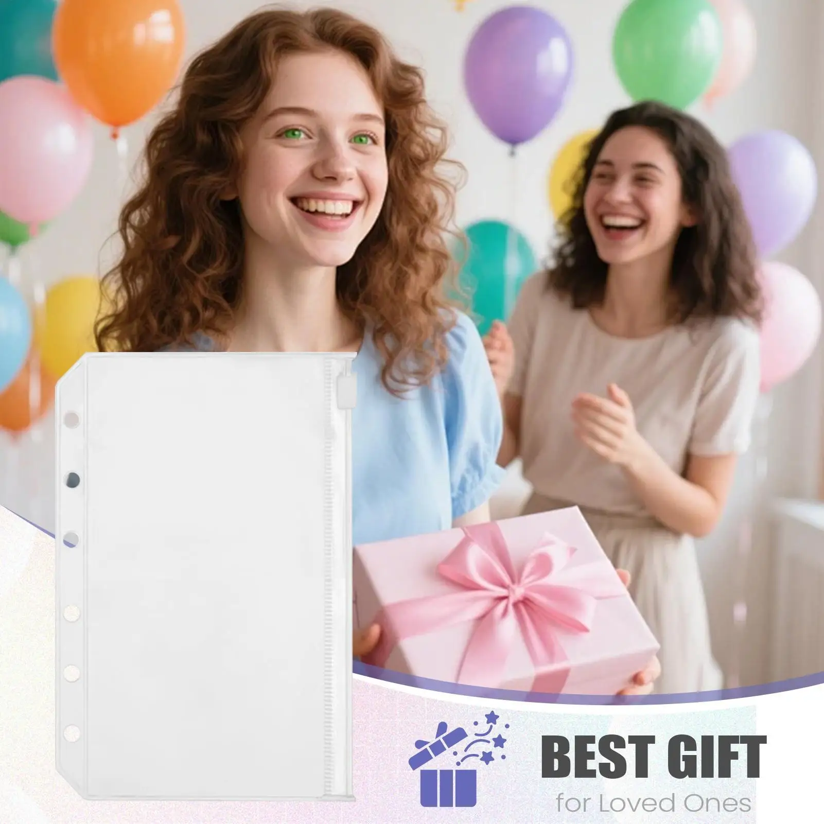 Binder Pockets Fits Backpack Anti-Loss Pockets For 6-ring Binder For Invoice Tax Documents Homework Project Reports Photographs