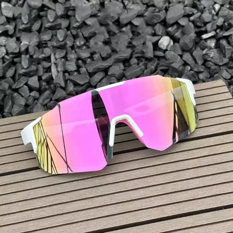 새로운 사이클링 선글라스 대형 프레임 UV400 차양 자외선 차단 야외 스포츠 방풍 자외선 방지 하이킹 등산 고글