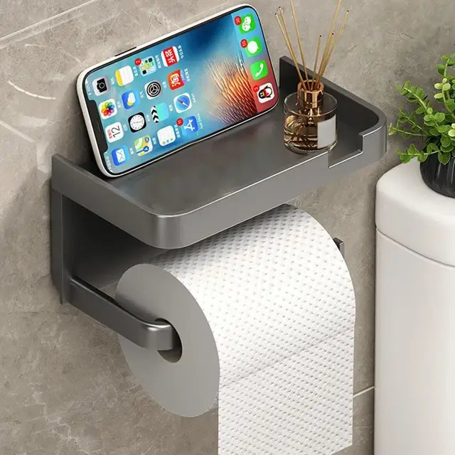 Porte-rouleau de papier hygiénique mural, rangement en plastique épaissi antirouille, T1 pour HOKitchen 2