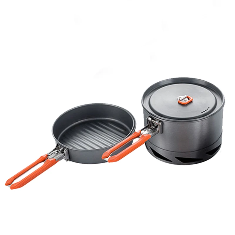 

Fire Maple Pots and Pans Frying Pan Fast Heat Exchanger Water Kettle Picnic Cookware Cooking Set With Pot Cover Foldable FMC-FC2