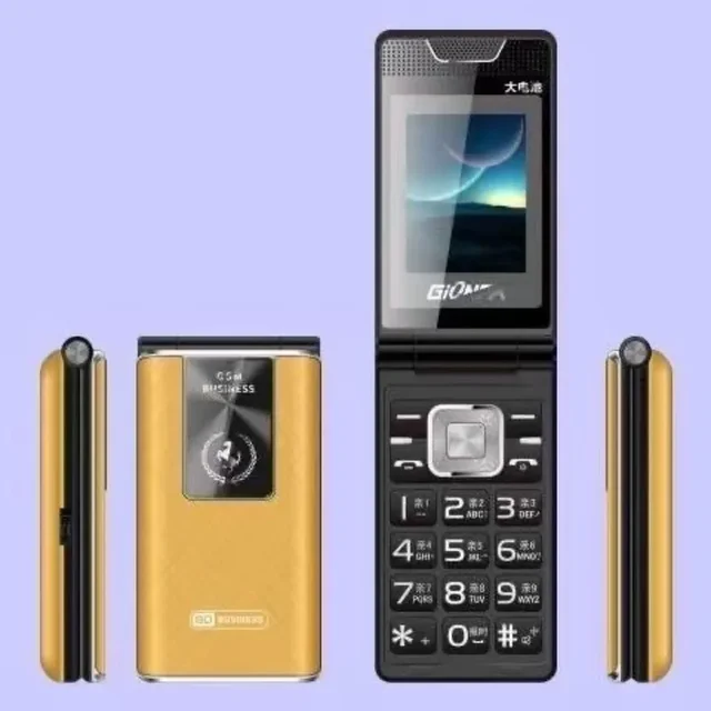 2023 New Big Push Button Flip Mobile Phone 2.4 Inch Dual Sim Card MP3 Telphone Speed Dial SOS Torch Senior Clamshell CellPhone