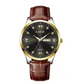 Leather gold black