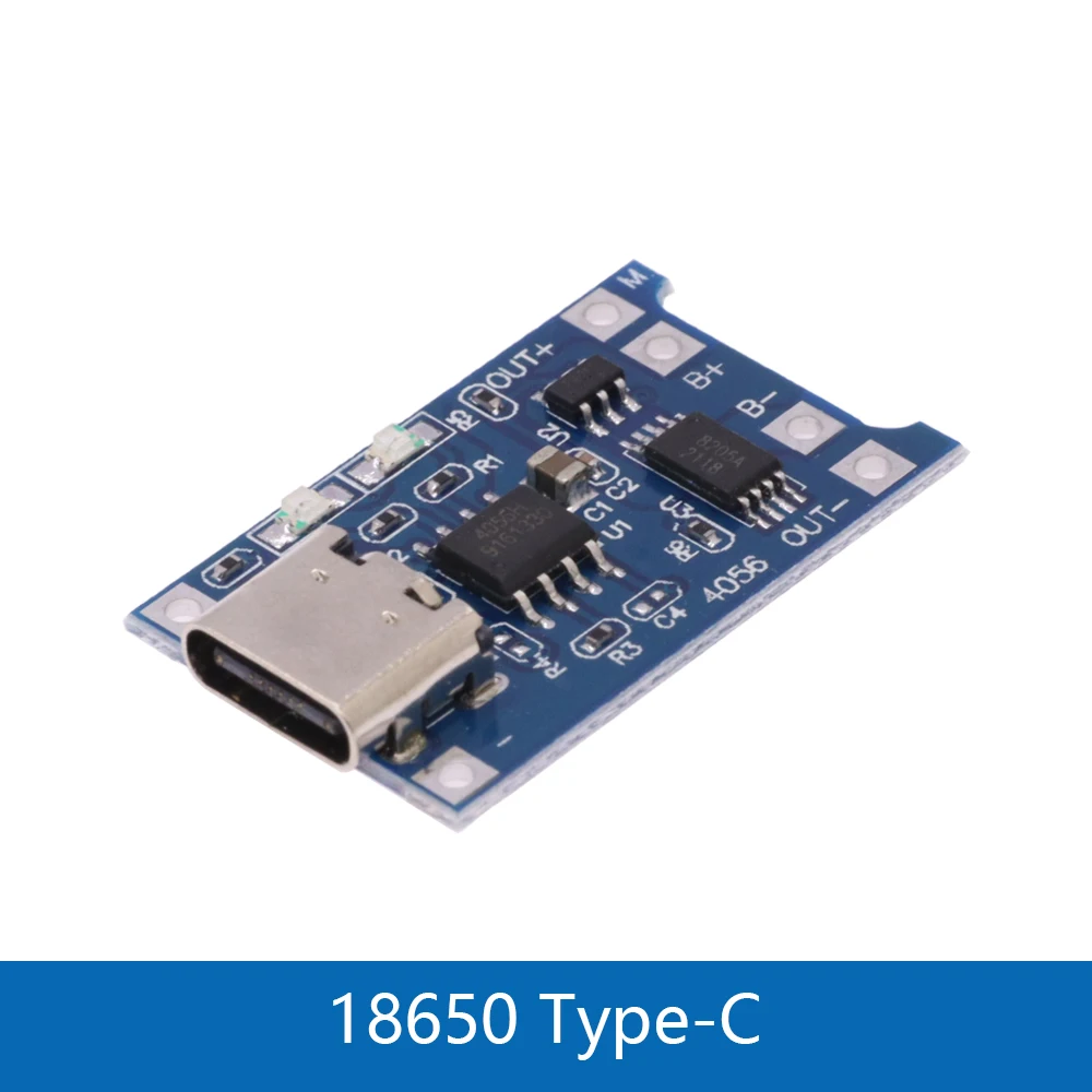 Universal Dual-Current Lithium Battery Charger Module with Micro USB and Type-C Input