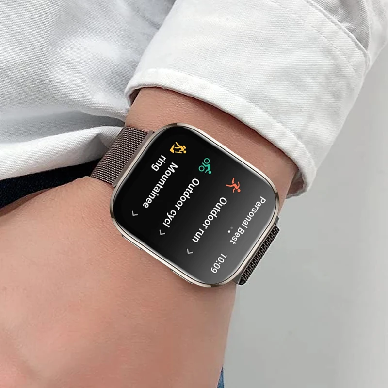 Magnetic Metal Mesh Smartwatch Wristband - 22mm Strap Bracelet