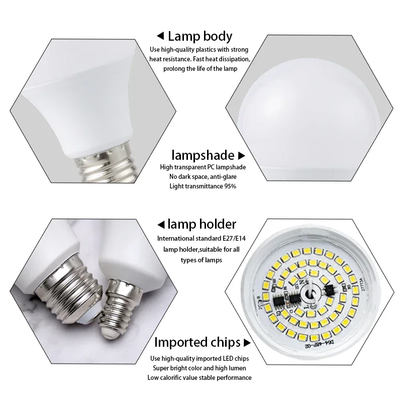 Lampada LED 전구 램프, E27 E14, 3W, 6W, 9W, 12W, 15W, 18W, 20W, 24W, AC 220V, 230V, 240V, 봄빌라 스포트라이트, 콜드 웜 화이트