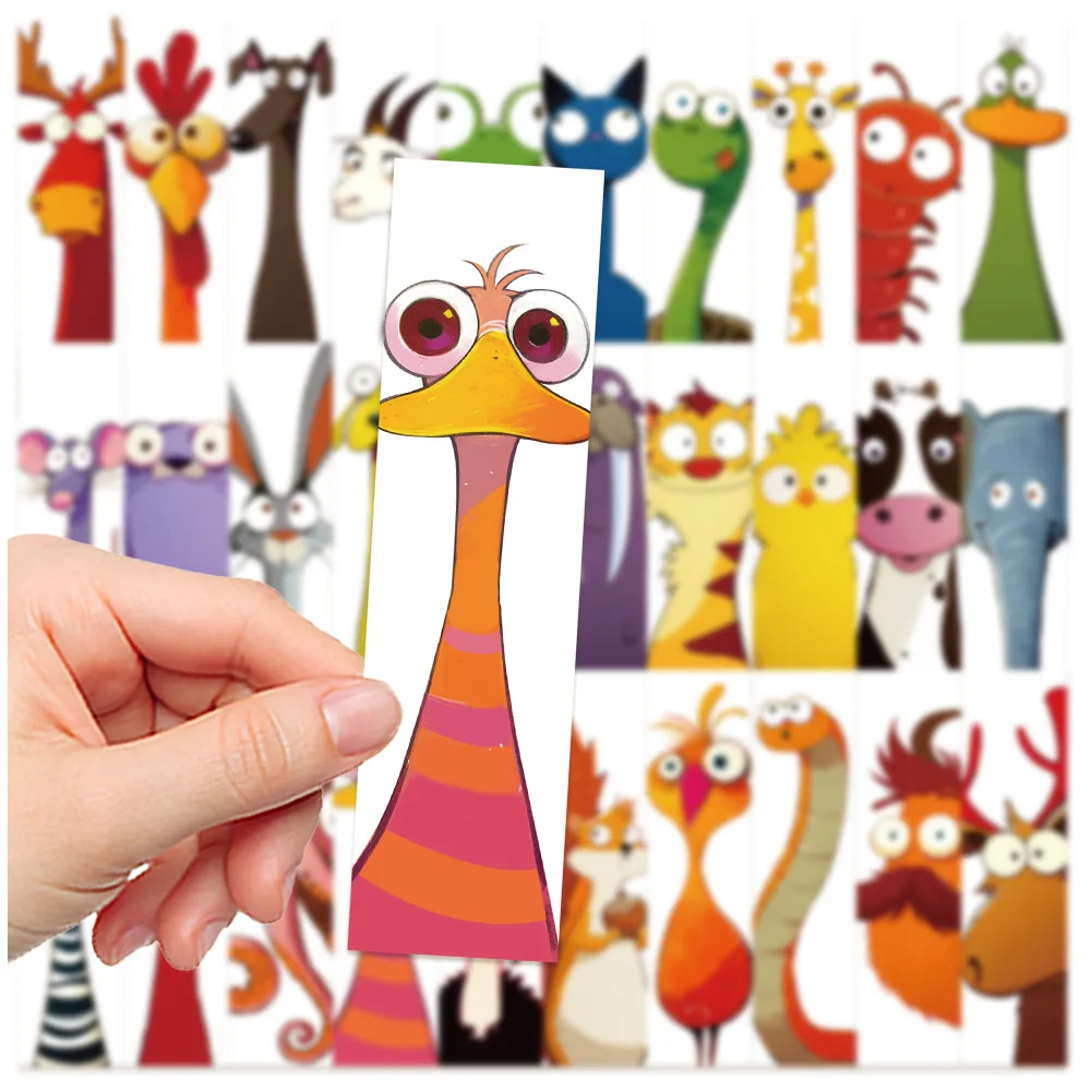 30Pcs Cute Funny Animals Bookmarks Reading Luggage DIY Gift Laptop Room Creative Gifts Durable Living Room Bookmarks