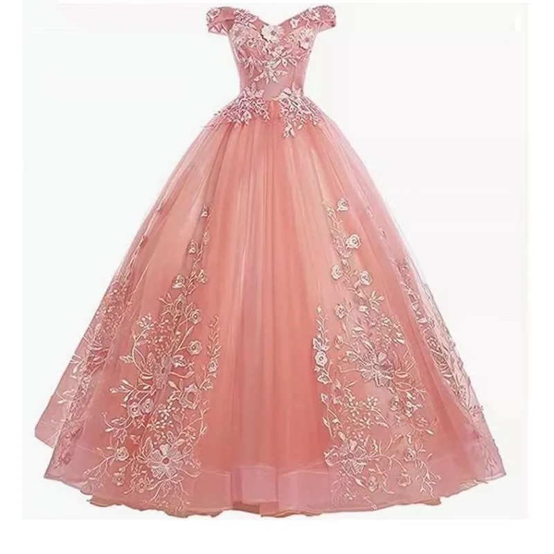 

New wedding dress stage host evening dress performance clothing for women