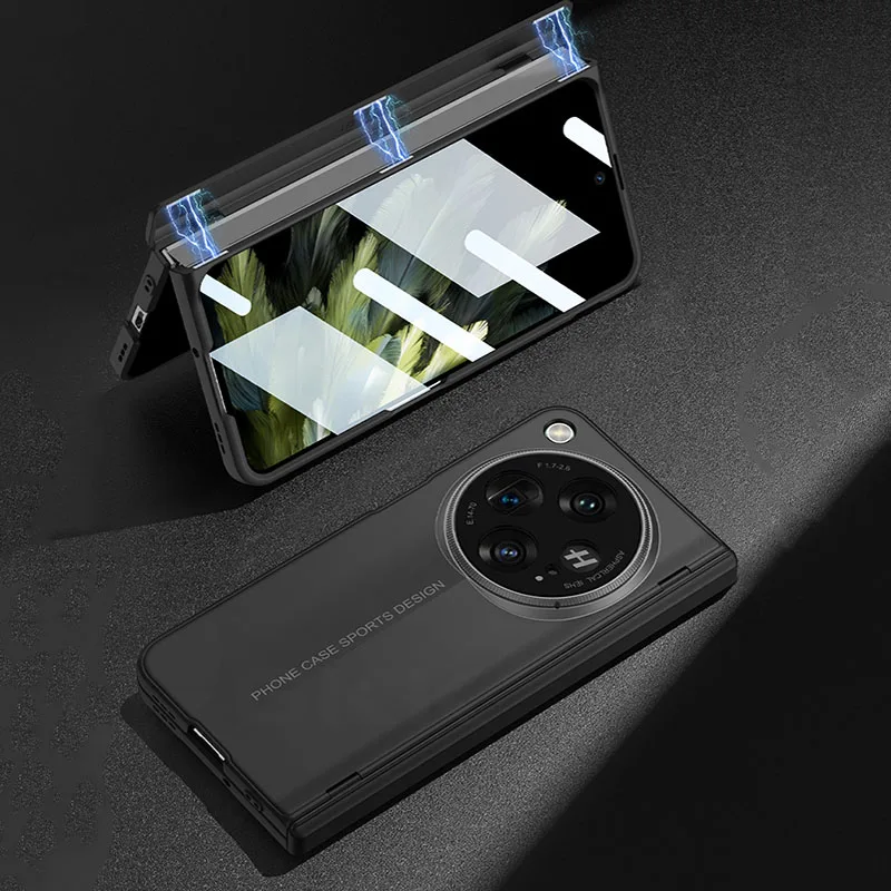 Magnetic Hinge Armor Blade Case For Oneplus Open Case With Outer Screen Glass An