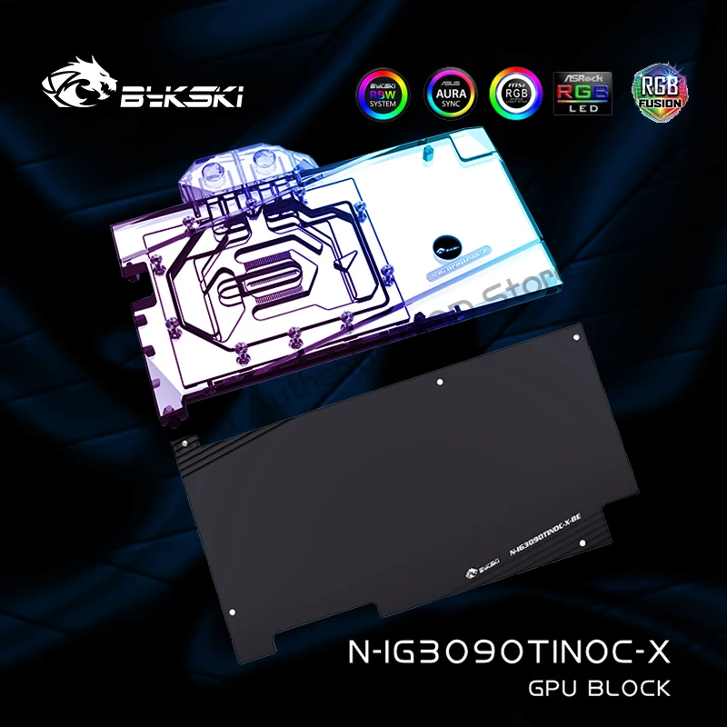 Bykski Gpu Water Block Per Igame Geforce Rtx 3090 Ti Neptune Oc/Rtx 3090 Ti Vulcan Oc 24G Dispositivo Di Raffreddamento Della Scheda Grafica N-Ig3090T