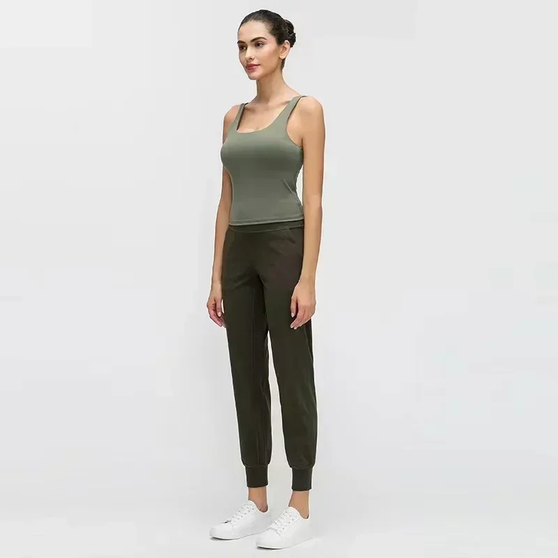Lemon Women Relaxed High-Rise Jogger Elastic Waist Sport Jogging Pants Designed for On the Move Casual Fitness Yoga Trousers