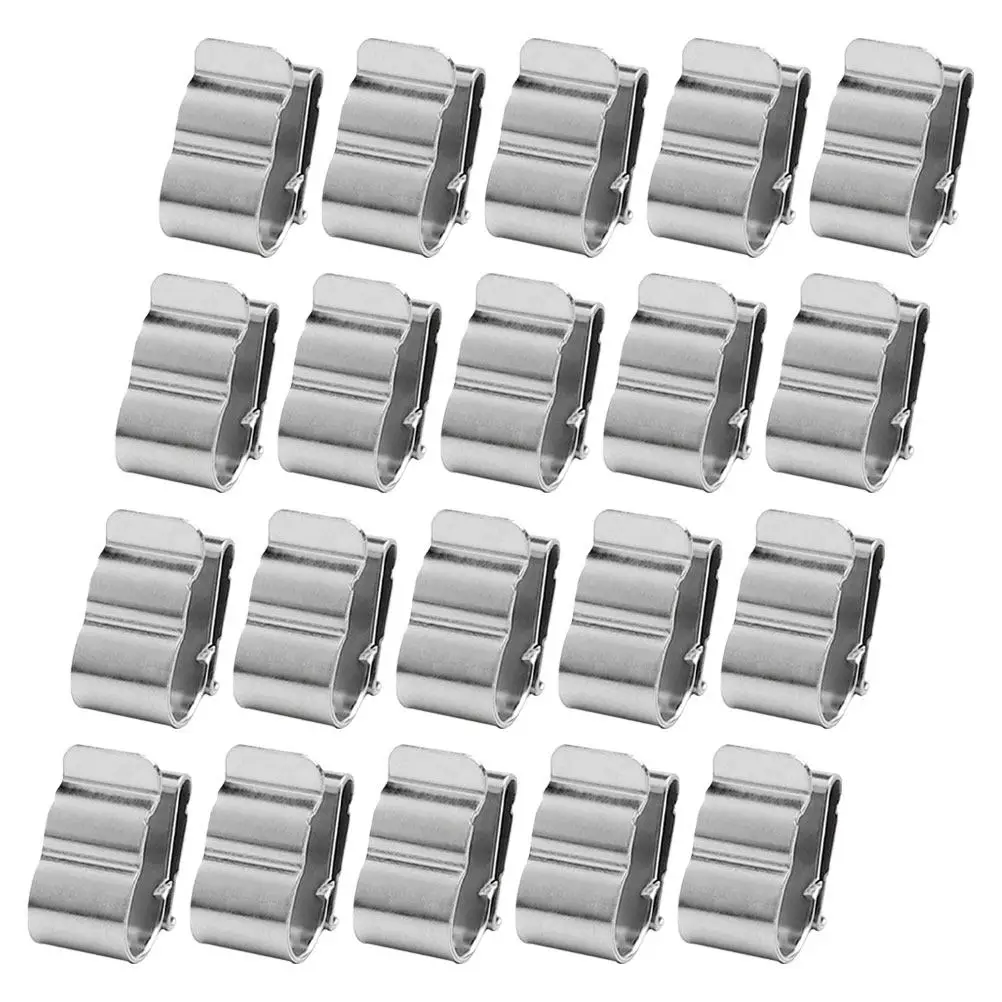20Pcs 스테인레스 스틸 케이블 클램프 태양광 와이어 하네스 클립 태양 전지 패널 모듈 와이어 프레임 클립 태양광 케이블 클램프