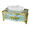 Victorian Decor Facial Tissue Box Holder Cover Bathroom Office, Silver Plastic Tissue Holder 1