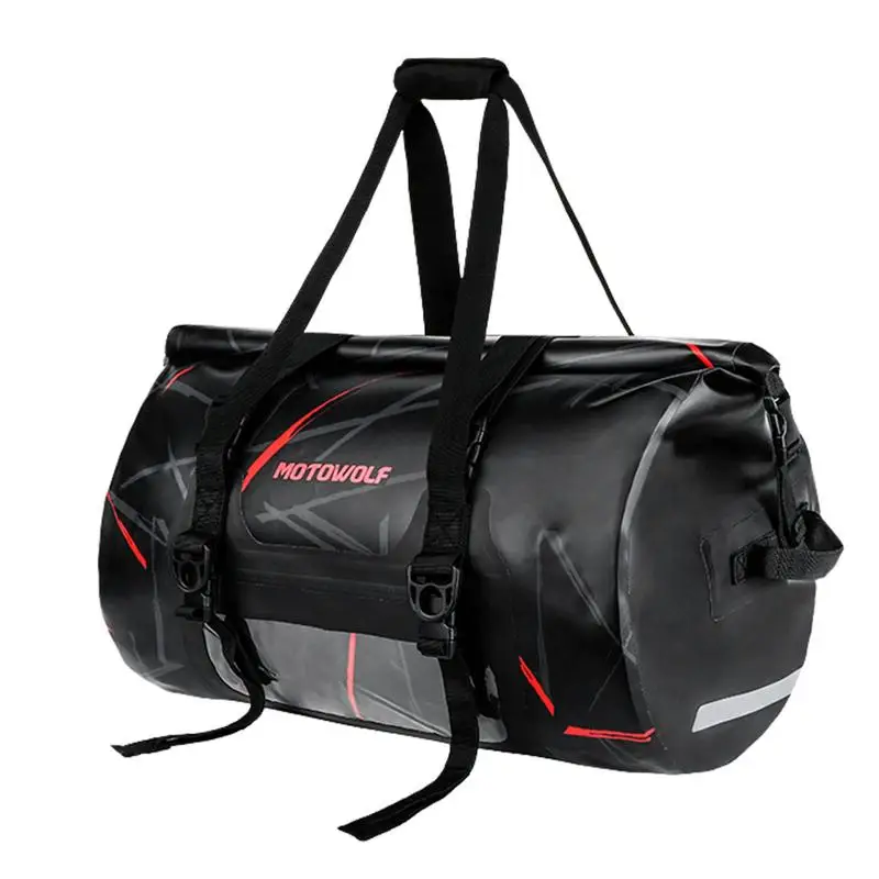 

Motor Pannier Bag Deluxe Hide-Away Tail Trunk Luggage Motorcycle 500D Nylon Double-Sided TPU Waterproof Reflective Tail Duffle