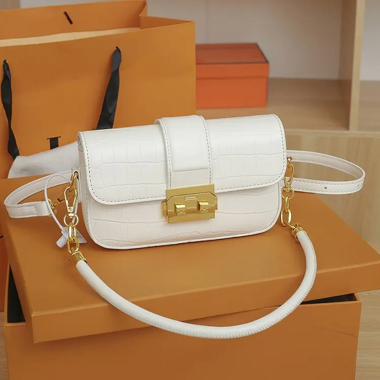

New Mini Ladies Bag Lock Small Square Bag High Quality Synthetic Leather PU Shoulder Bag One Size Shoulder Crossbody Hand