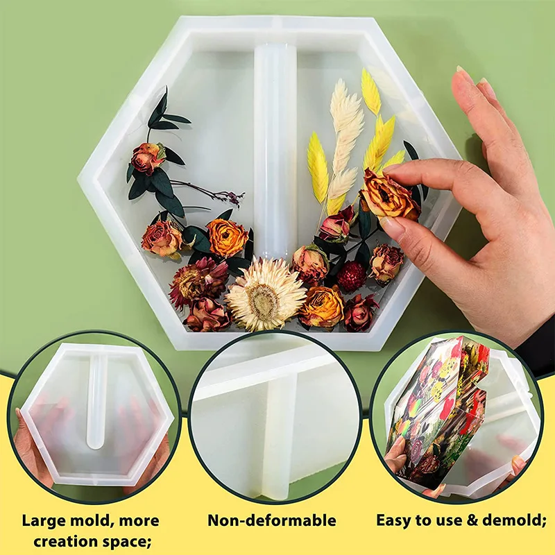 Irregular Test Tube Vase Silicone Mold for Epoxy Resin 5