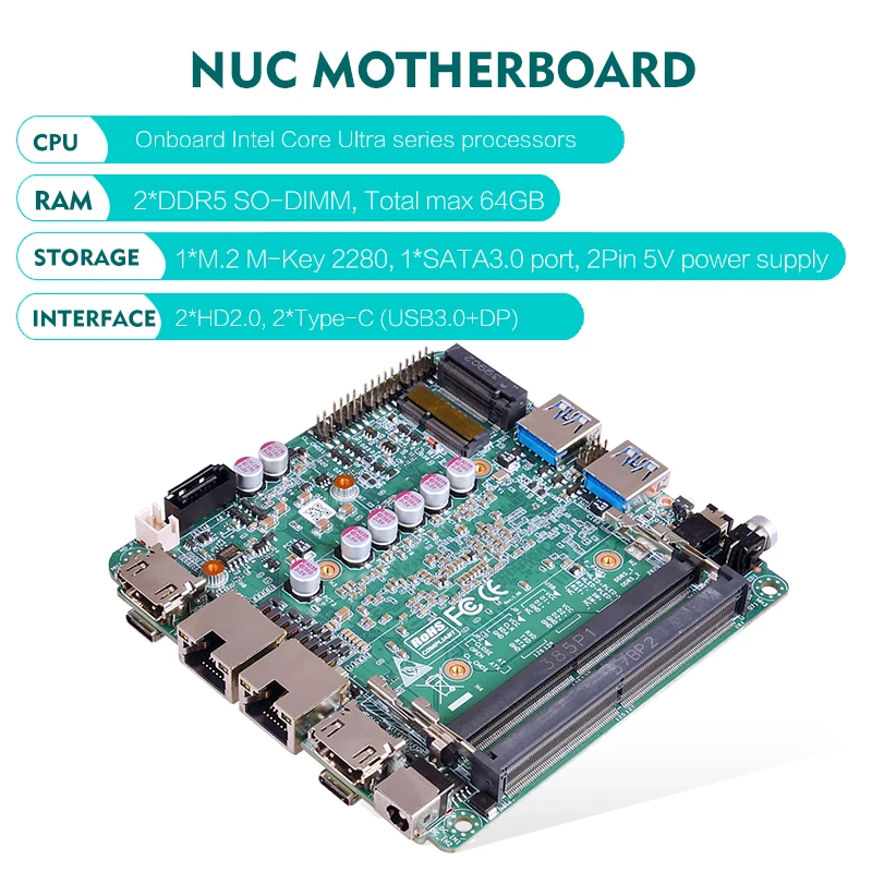 Intel Core Ultra 5 134U マザーボード 16GB RAM Intel Core Ultra 5 134U マザーボード 16GB RAM