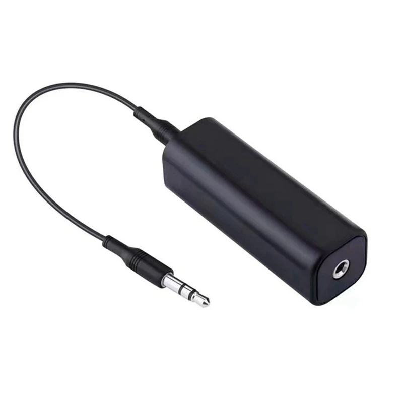 

Noise Isolator 3.5Mm Ground Loop Noise Isolator For Car Audio And Home Stereo Systems Black 1 Piece