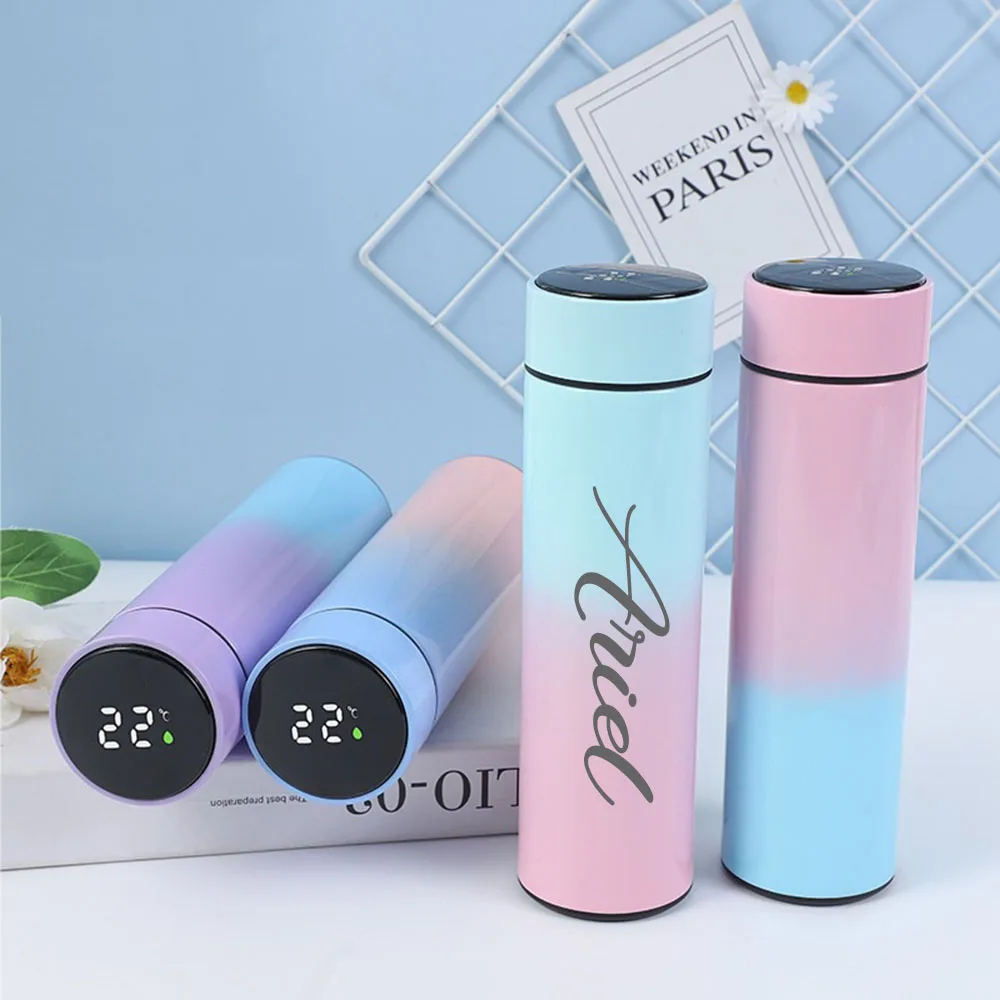 Thermos cup 500ML Smart Vacuum Cup Water Bottle LED Digital Display  Temperature Display Smart Vacuum Cup (Color : 3)