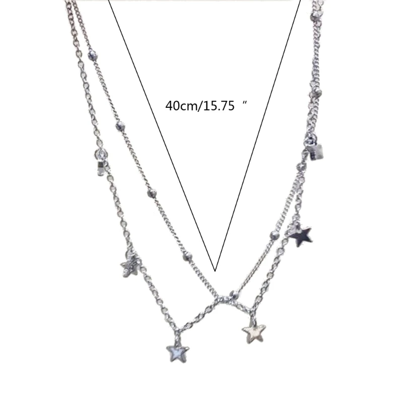 Fashionable Neck Jewelry  Necklace Double Layer  Choker Gift for Girls - 6