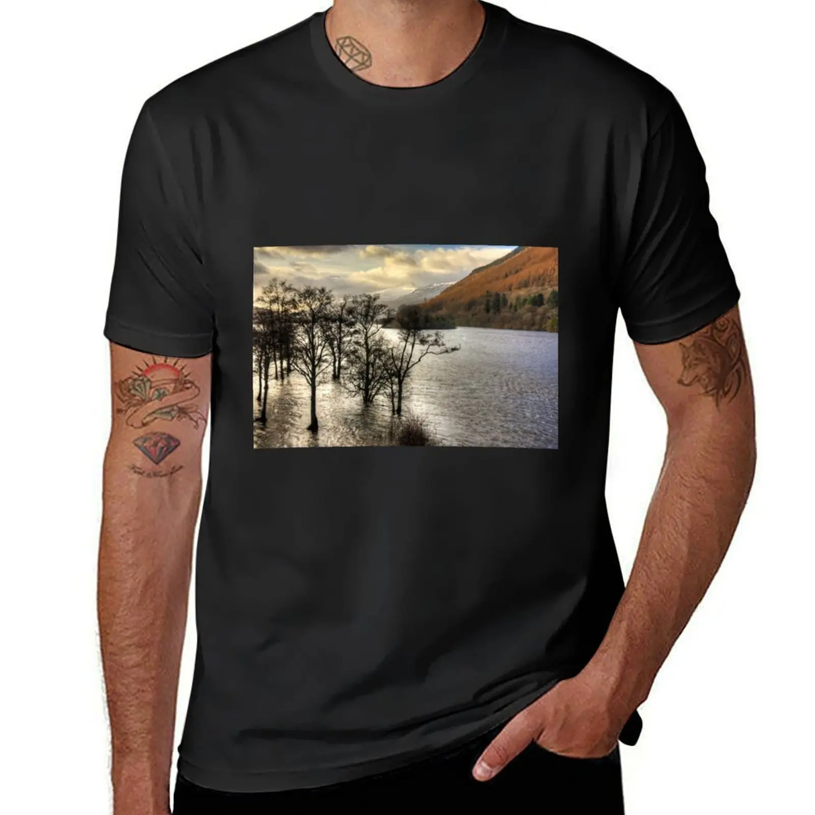 

Loch Tay Winter T-shirt plain aesthetic clothes quick-drying oversized mens big and tall t shirts
