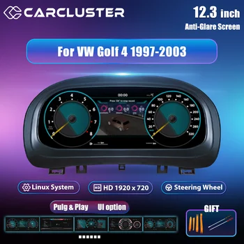Panel de Instrumentos Digital LCD de 12.3'' para VW Golf 4 Jetta MK4 Bora Años 1997-2005, Panel de Instrumentos Virtual 1