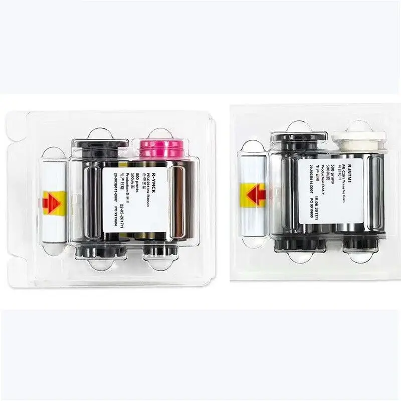 

500 печатные изображения YMCK PR5002-R4C Ribbon & PR5002-RI1 ленточная пленка для принтера NISCA PR-C201 Card