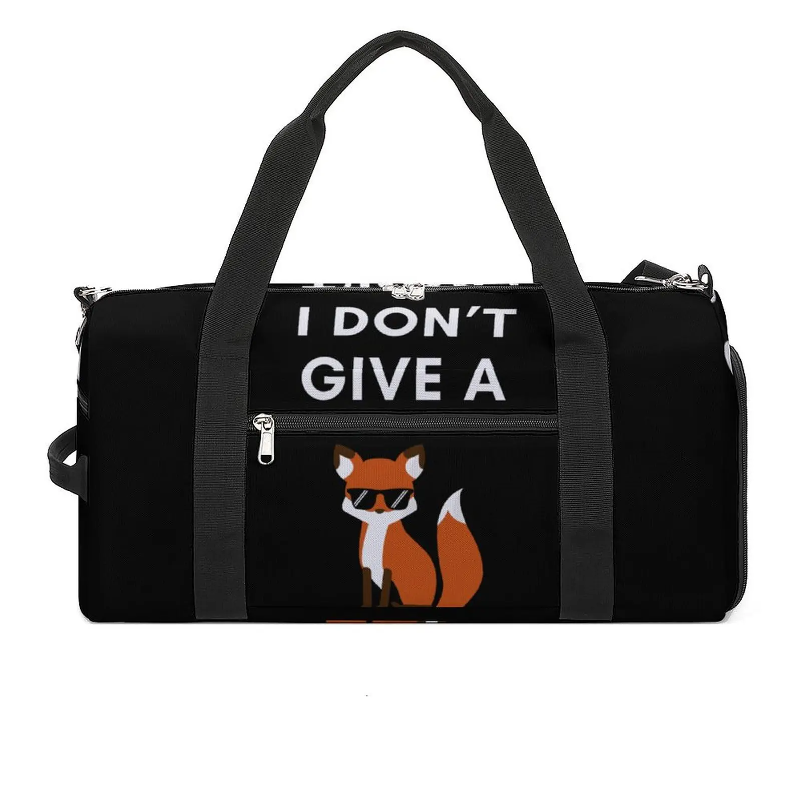 

Funny Fox Design Sports Bags I Don’t Give A Fox Travel Gym Bag Large Funny Handbags Male Female Design Weekend Fitness Bag