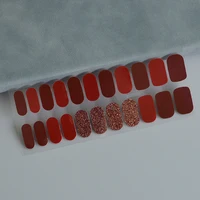 22finger Flash Sequin Nail Polish Gel Film ins Wind Waterproof Lasting Nail Sticker 2