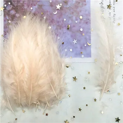Turkey Marabou Feathers for DIY Jewelry and Craft Decor, 50pcs, 4-6 Inches