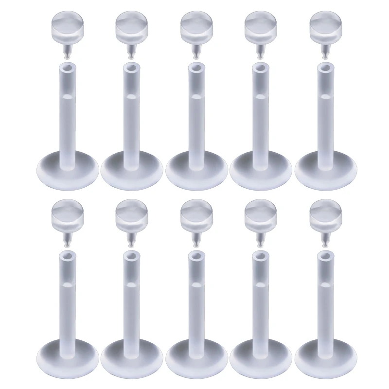 10 Pieces/Lot Clear Soft Transparent Lip Ring Tragus Earring Invisible Nose Ring Cartilage Labret Piercing Body Jewelry
