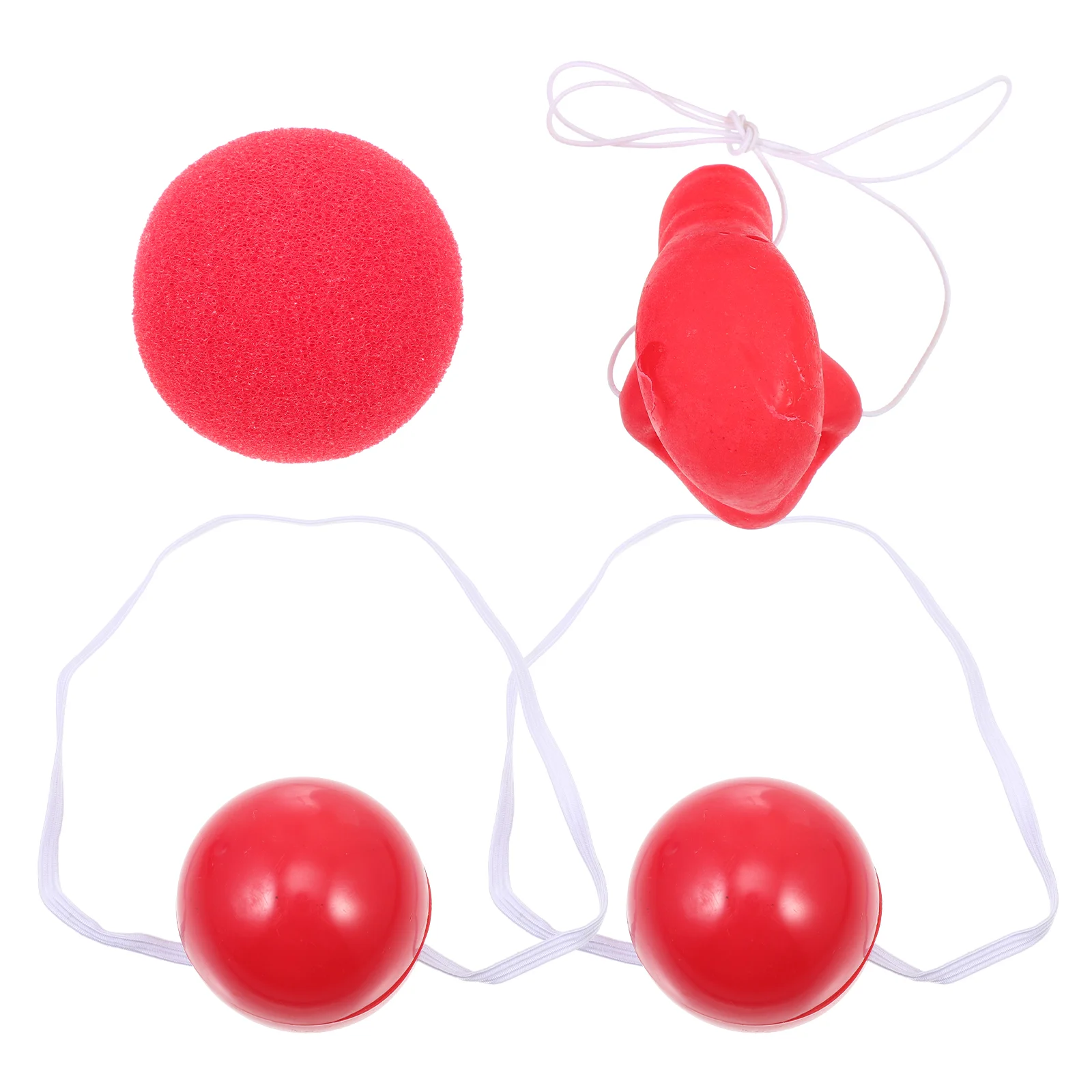 

Clown Noses Comedy Trick Props Halloween Masquerade Circus Props 1XSponge Clown Nose 1XRubber Nose 2X Glowing Clown Noses