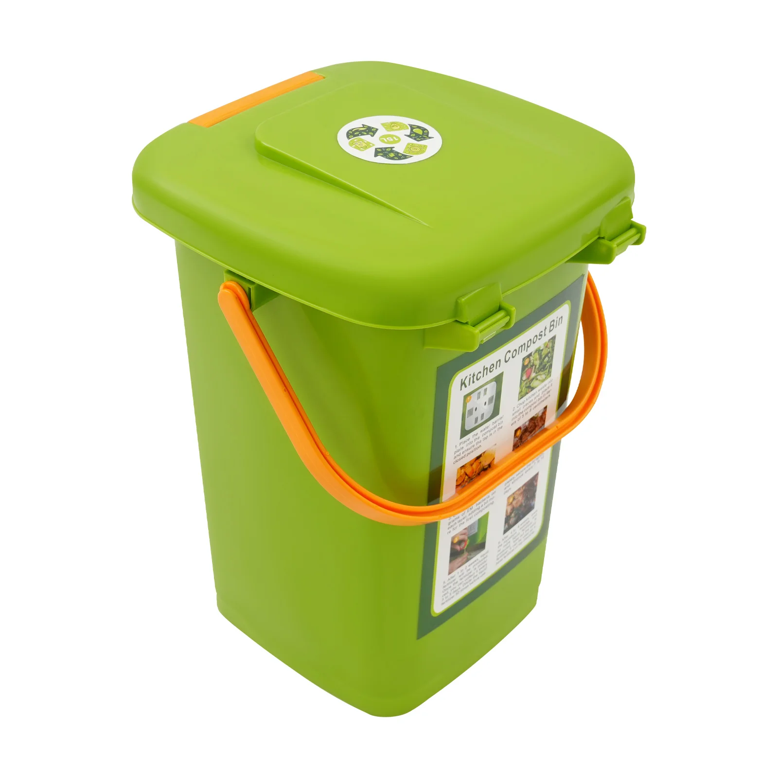 Compost Bins Kitchen Compost Bin Compost Container Large Capacity Compost Container Double Cover 10L/15L/20L