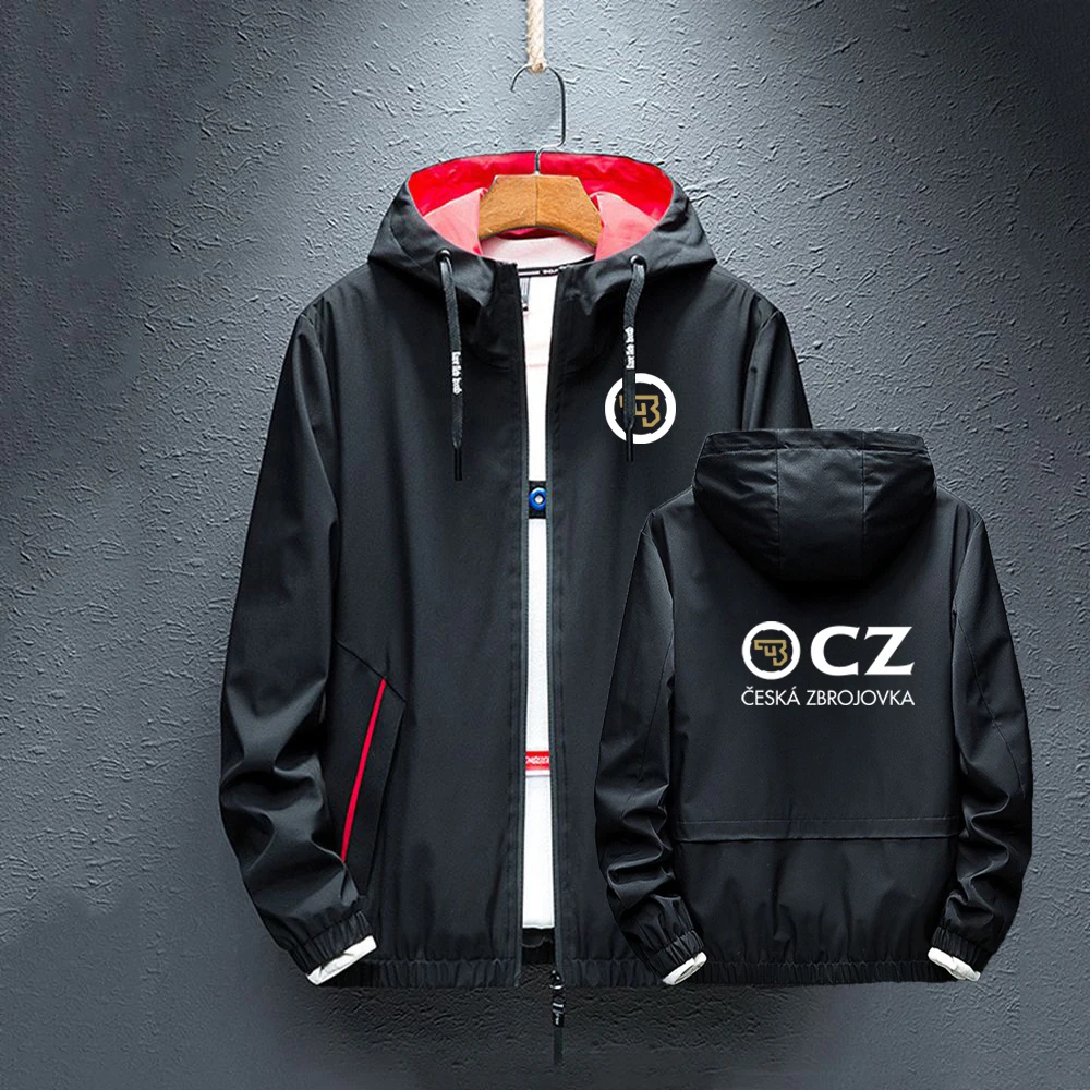 

2024 Spring and Autumn New CZ logoCeska Zbrojovka Printed Fashion Jacket Leisure Sports Classic trench coat