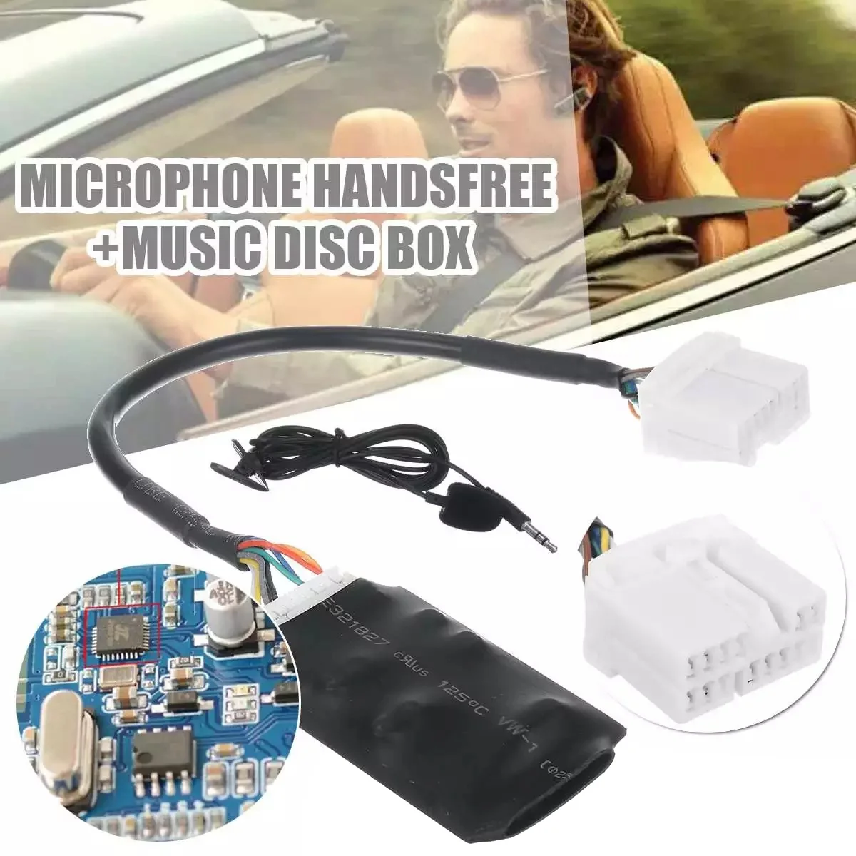 Car radio audio adapter Bluetooth aux cable microphone handsfree For Honda Accord Civic CRV Fit Siming Odyssey