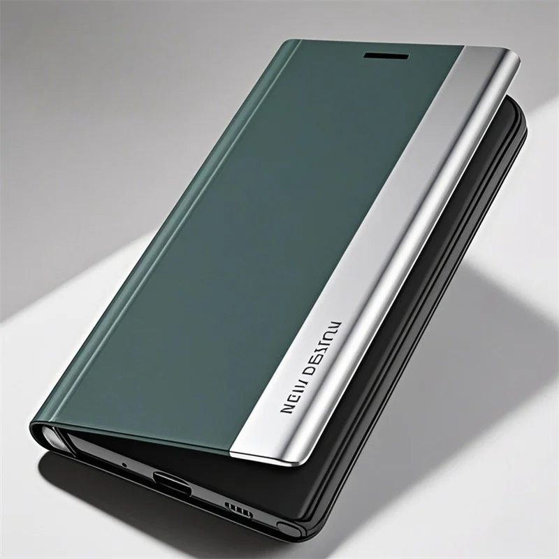Premium Flip Leather Phone Case Cover - Elegant Design