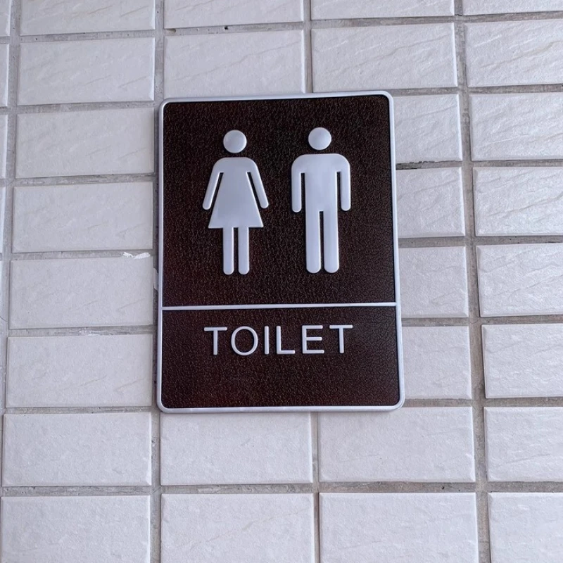 Washroom Directional Signs Creative Restroom Signs Men and Women Bathroom Signage Wall Stickers Toilet Door Plaques