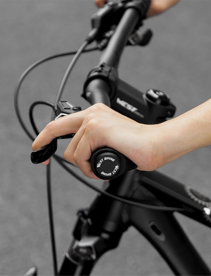 WEST BIKING 3D Printed Bicycle Grips Shock Absorption Mountain Bike Handlebar Cover Professional MTB Ergonomic Handle Grips