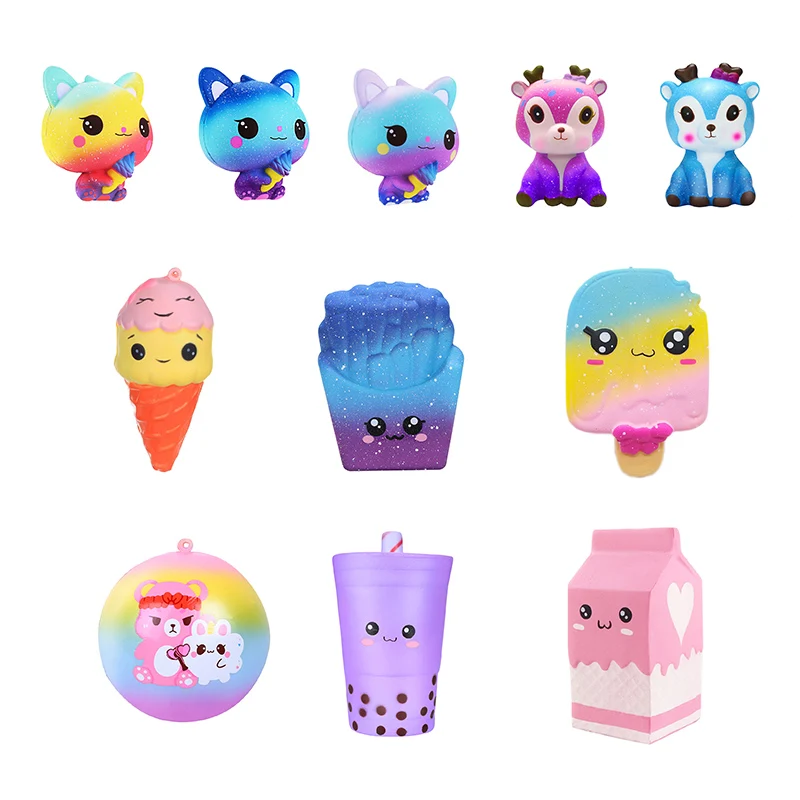 Милый большой Сжимаемый Kawaii Мороженое еды ароматизированные единороги торт