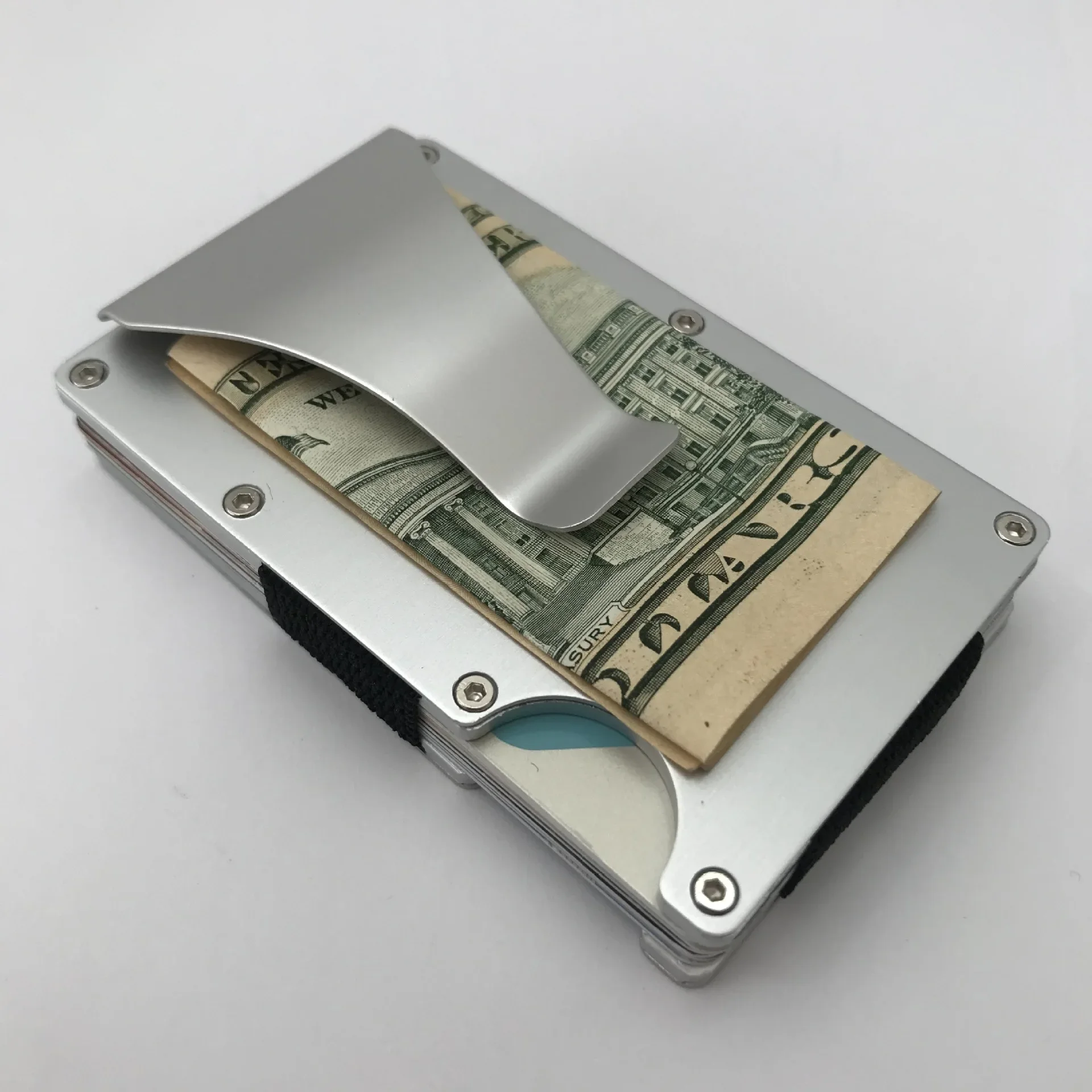 Hot Carbon Fiber Credit Card Holder Wallet New Design Minimalist Rfid Blocking Slim Metal Cardholder Anti Protect Clip For Men