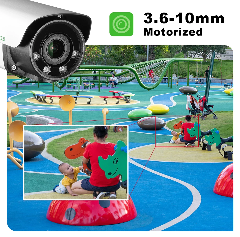 C-A 12MP 3000*4000 POE 오디오 차량 인체 감지 H.265 보안 감시