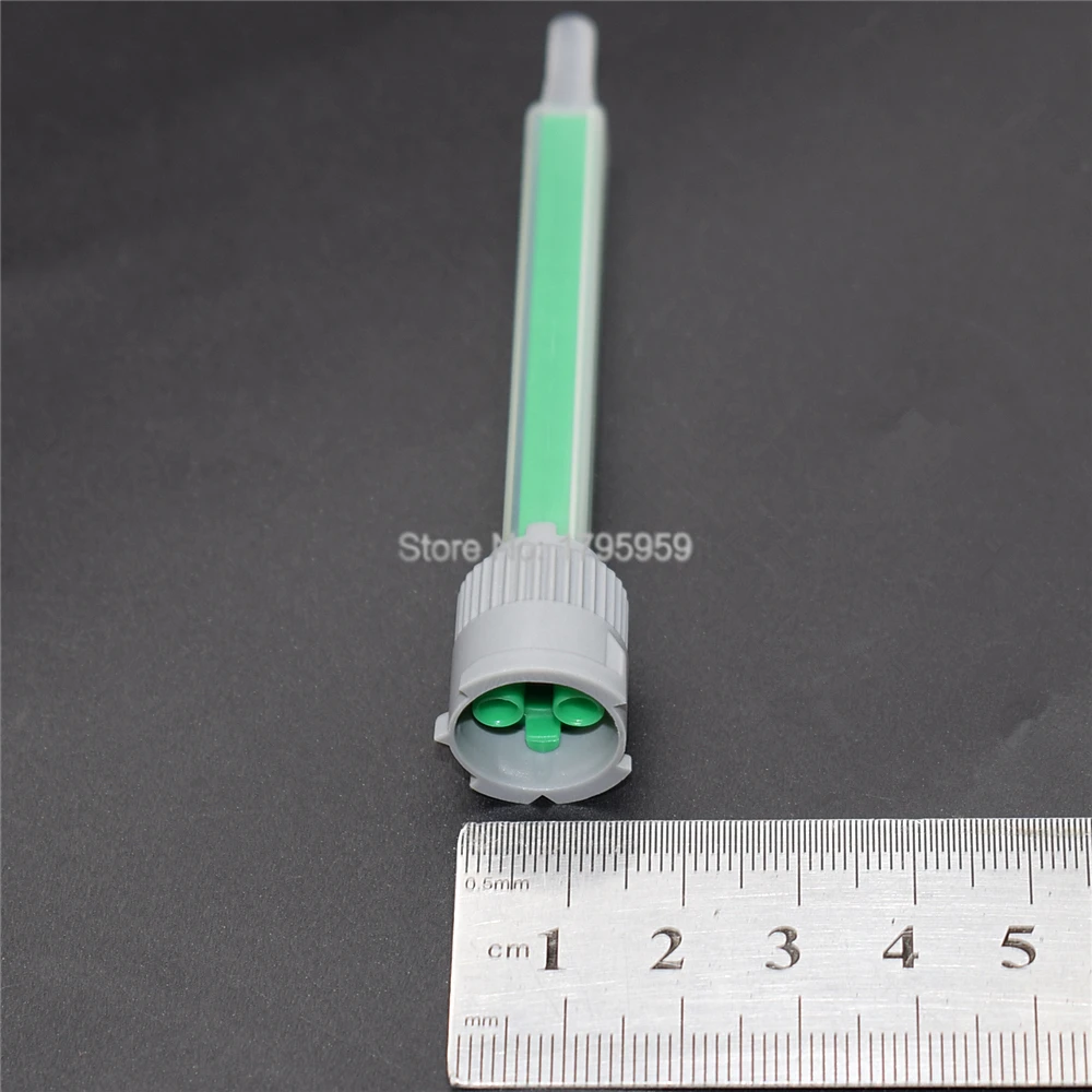 100pcs Static Mixer Epoxy Adhesive Mixing Nozzle Caulking Gun Dispenser 1:1 Square Mixing Nozzle Set for 50ml 1:1 Glue Cartridge