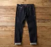 20oz Red Selvedge Washed Denim Jeans for Men Autumn Heavyweight Tough 100% Cotton Standard Straight Pants American Vintage 501 6
