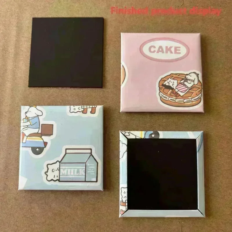 1000Pcs 50*50mm DIY Blank Magnets Consumable 2*2" Soft Magnetic Material Creative Refrigerator Stickers Photo Picture